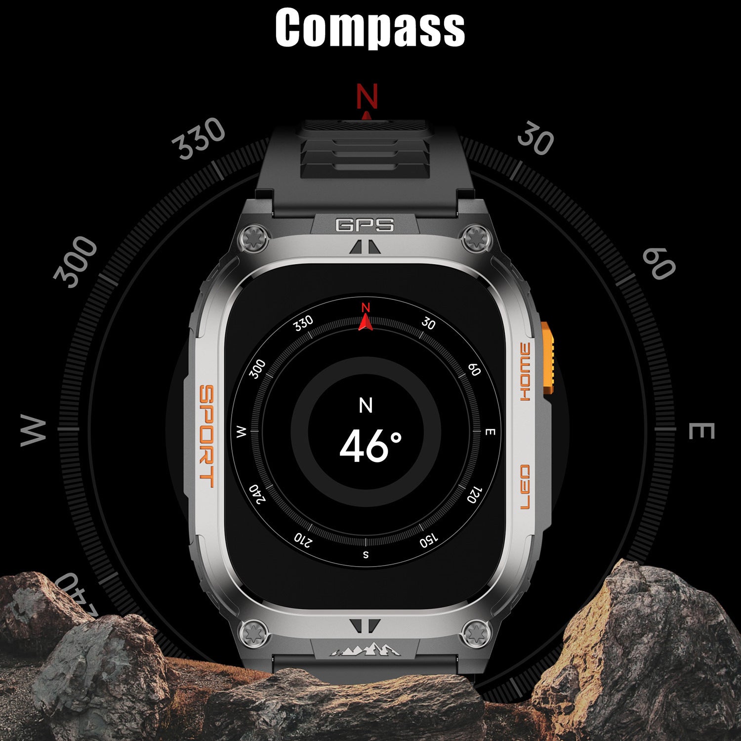 QX18 Smart Bracelet – GPS Positioning Sports Watch with LED Display & Health Monitoring