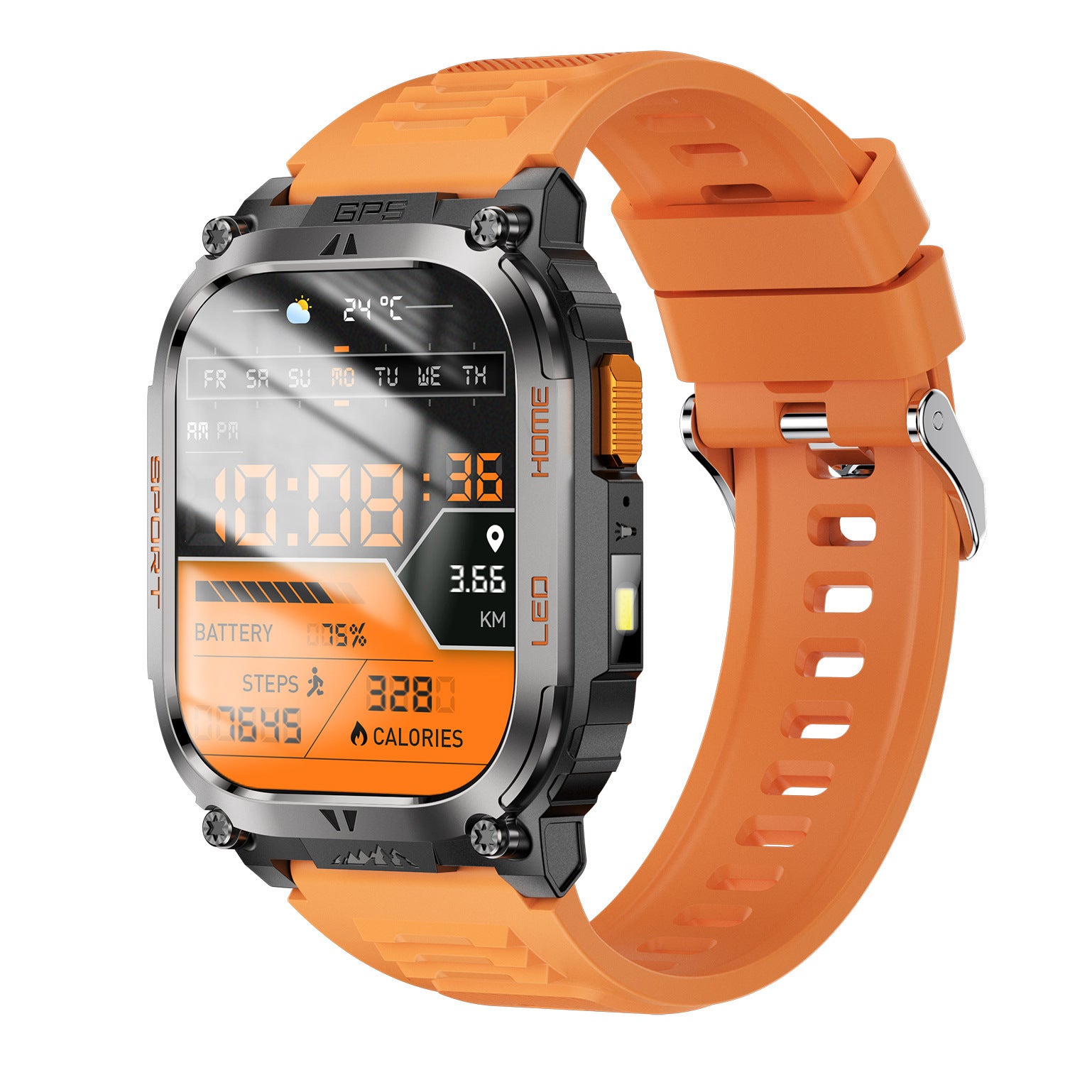 QX18 Smart Bracelet – GPS Positioning Sports Watch with LED Display & Health Monitoring