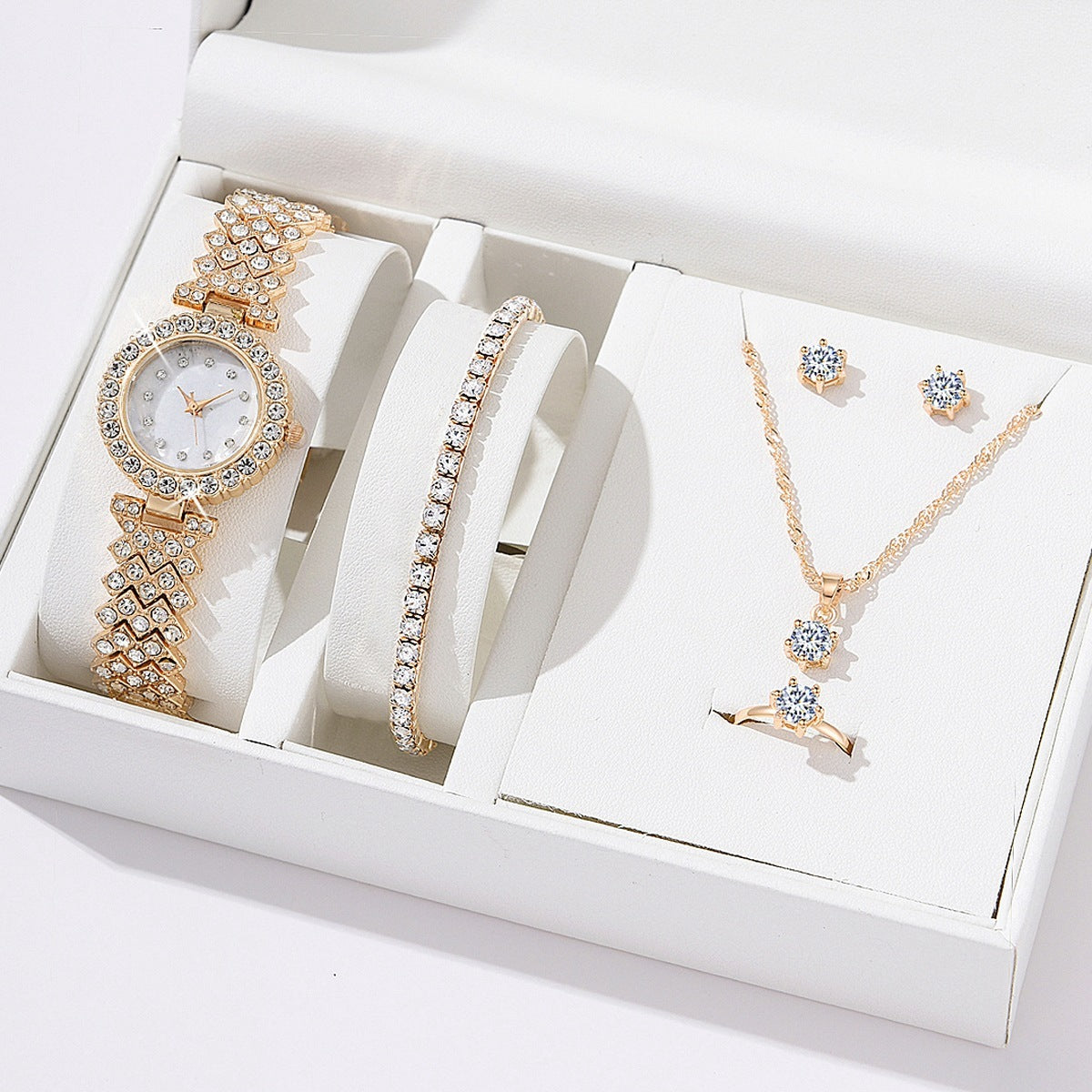 Diamond Women’s Watch – Luxury Fashion Rhinestone Quartz Bracelet Wristwatch