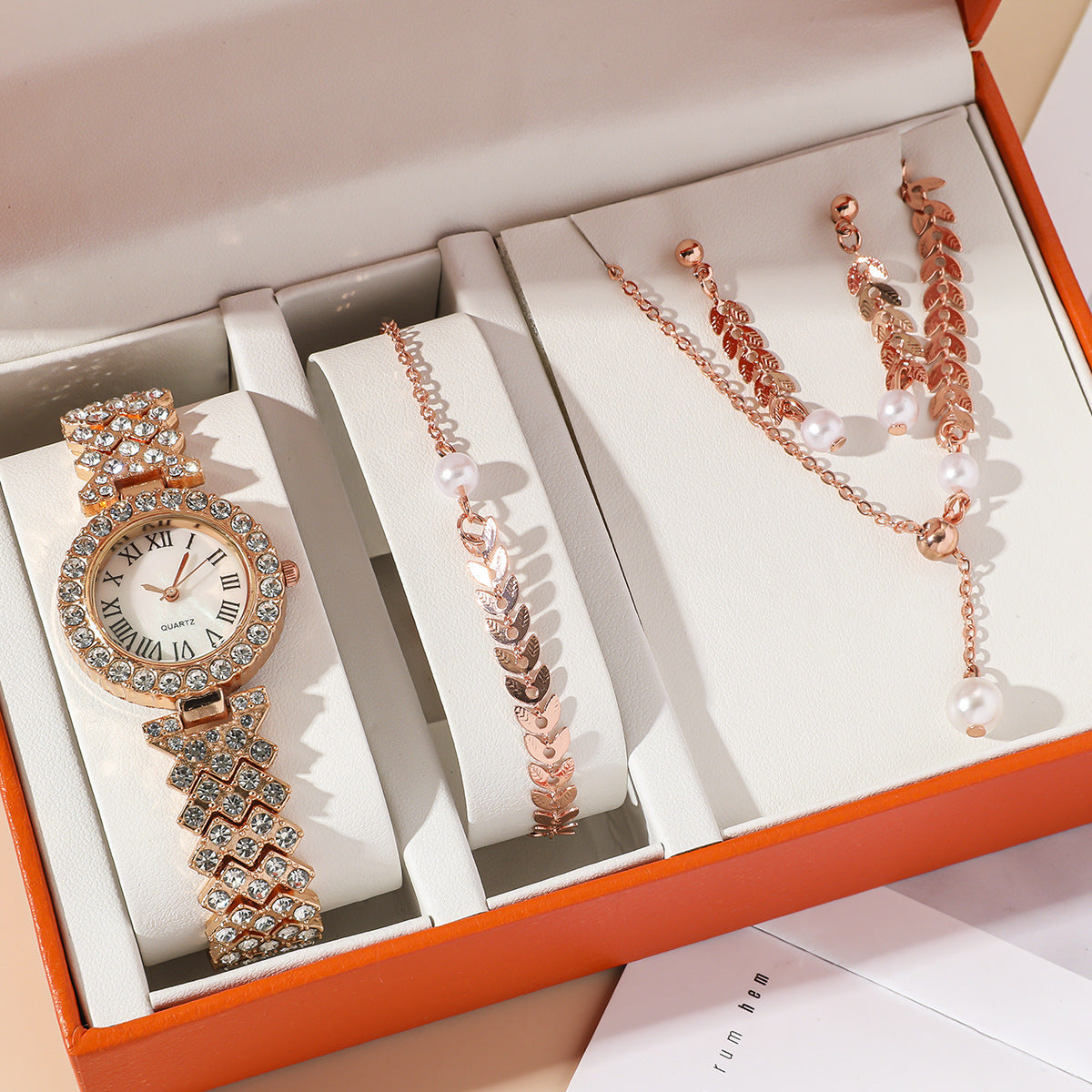 Diamond Women’s Watch – Luxury Fashion Rhinestone Quartz Bracelet Wristwatch
