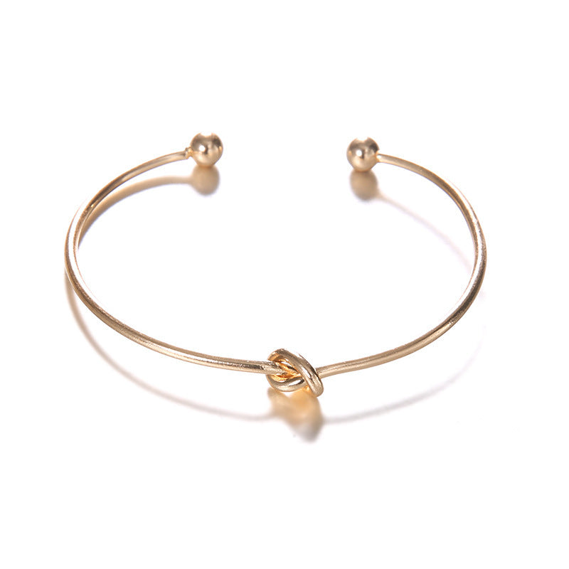 Women’s Vintage Cuff Bracelet – Arrow Knotted Adjustable Bangle Jewelry