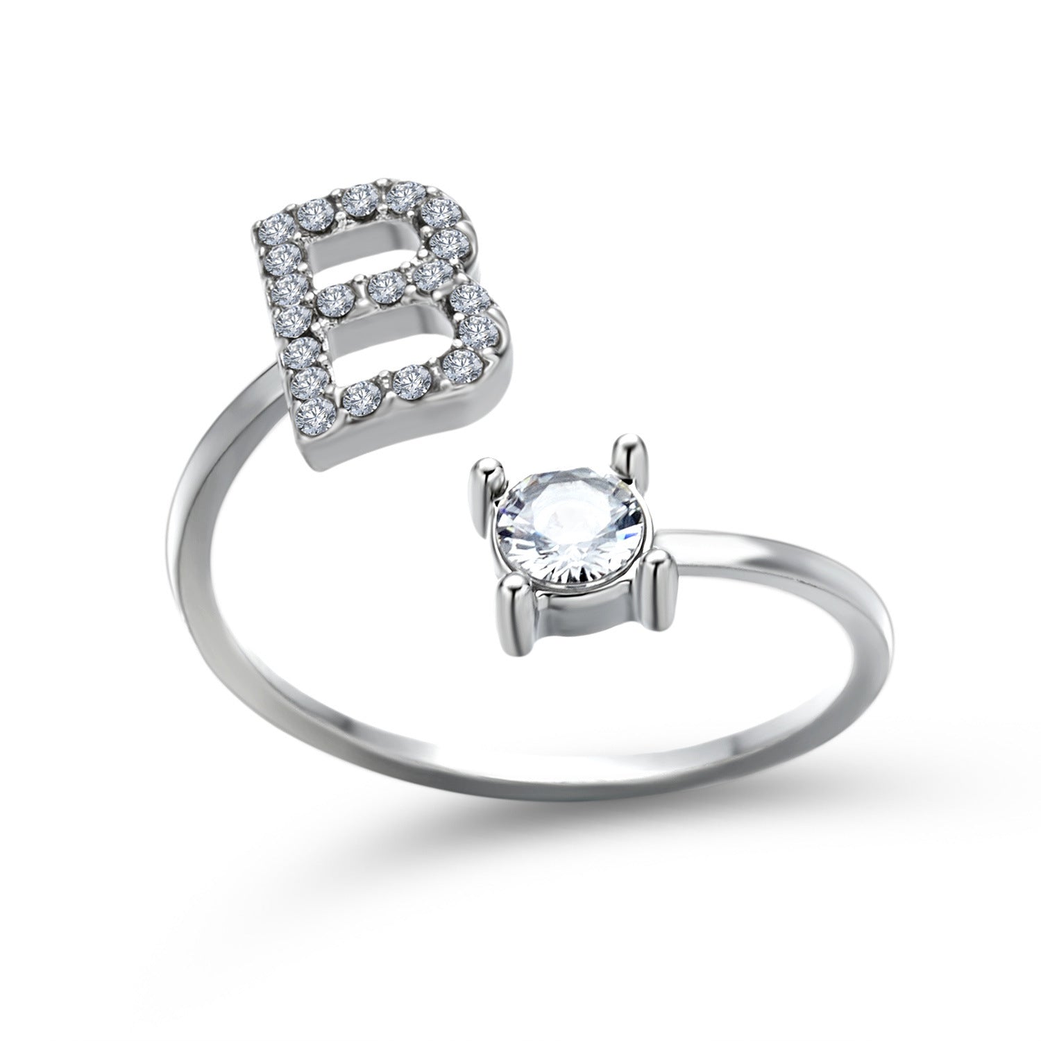 Adjustable 26 Initial Letter Ring – Simple & Elegant Fashion Jewelry for Women