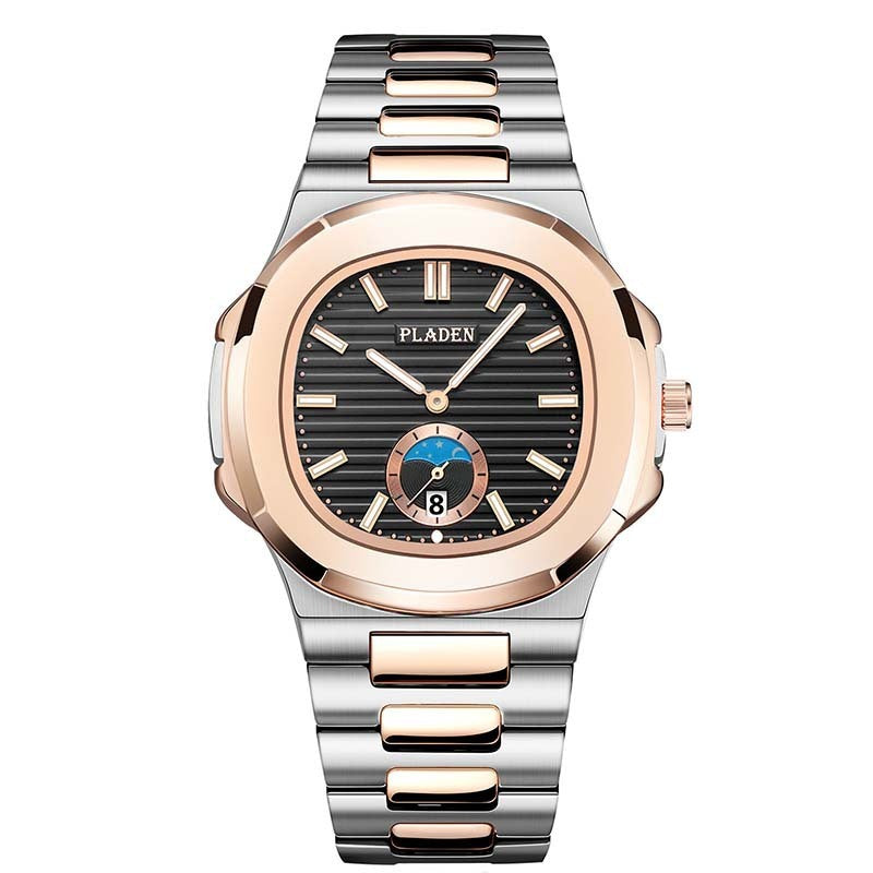 Luxury Waterproof Quartz Watch for Men – Classic Analog Wristwatch with Stainless Steel Band