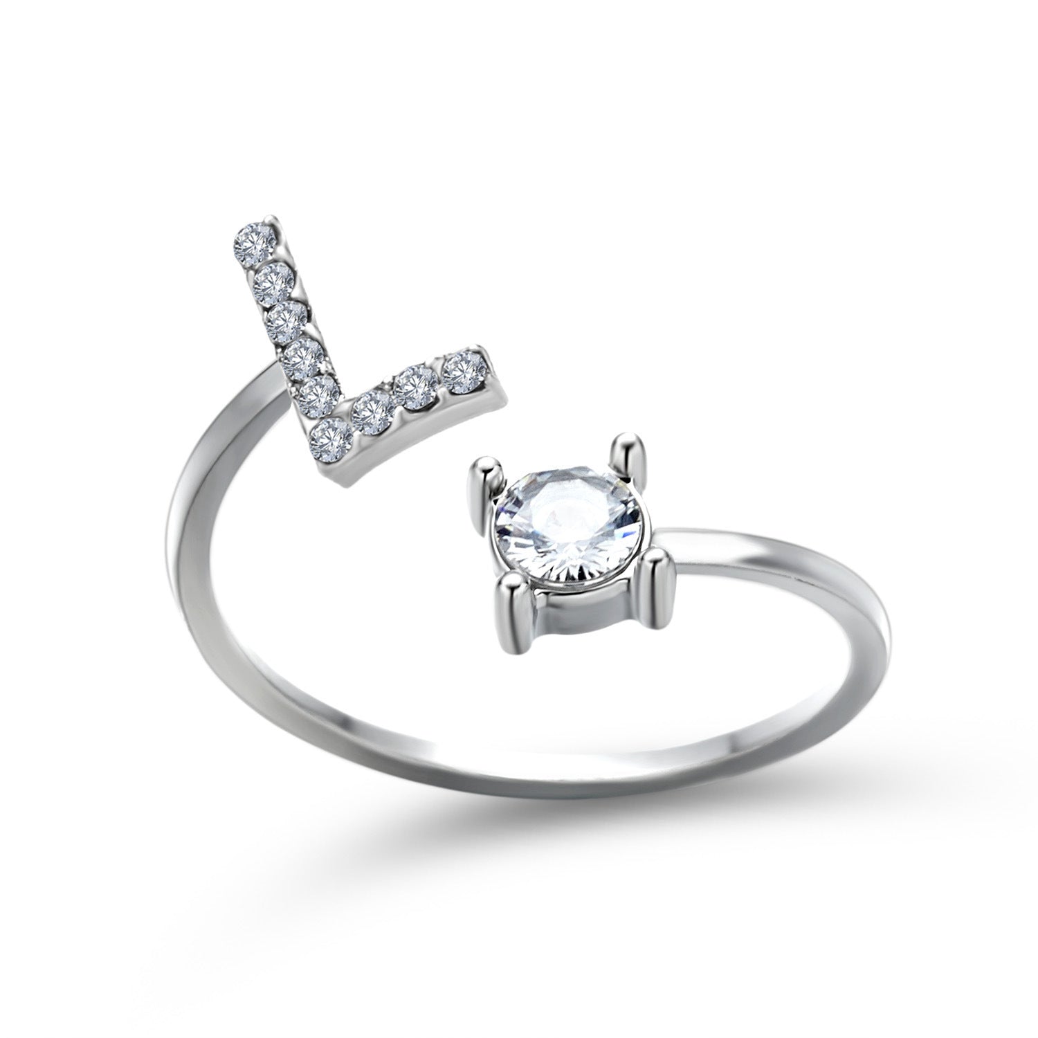 Adjustable 26 Initial Letter Ring – Simple & Elegant Fashion Jewelry for Women