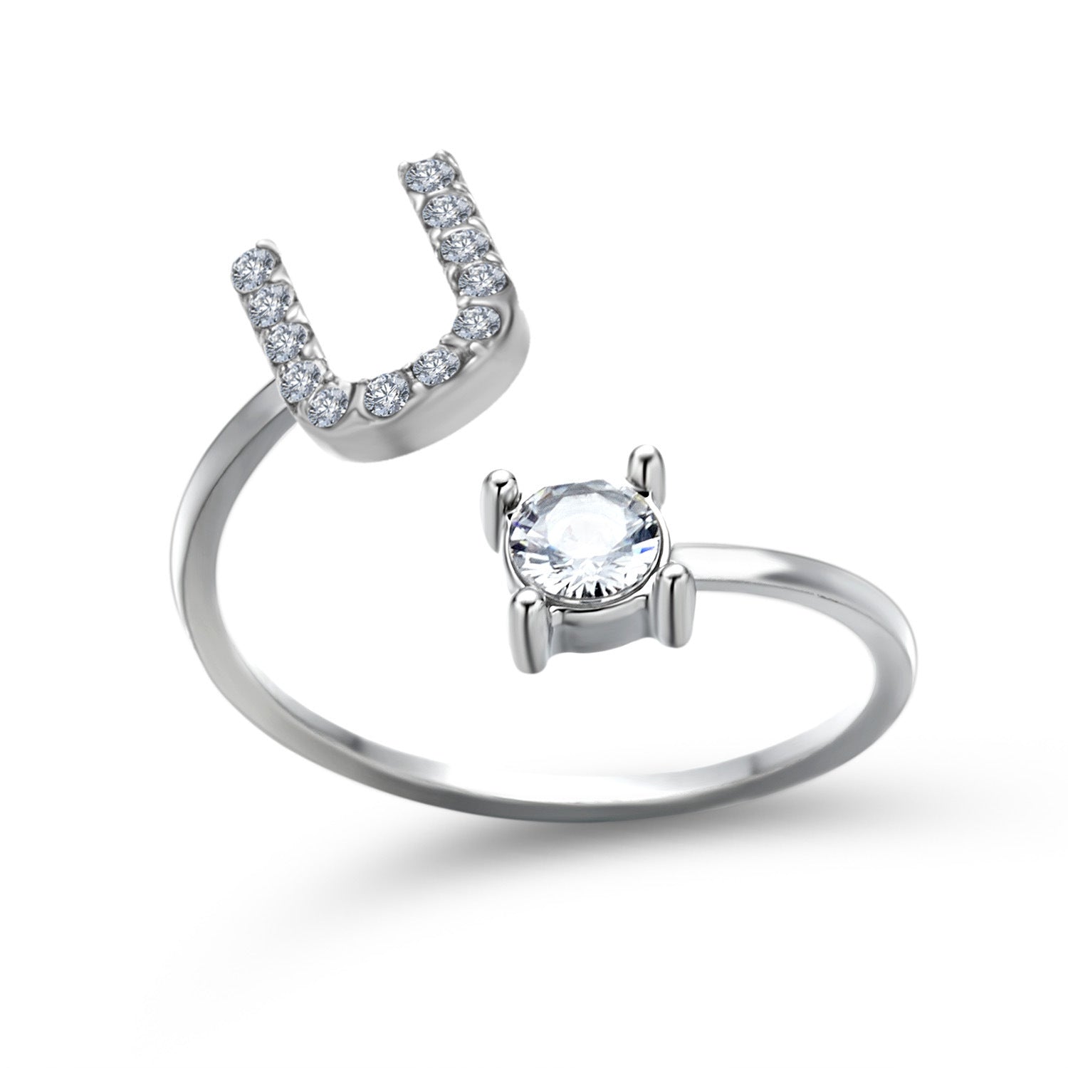 Adjustable 26 Initial Letter Ring – Simple & Elegant Fashion Jewelry for Women