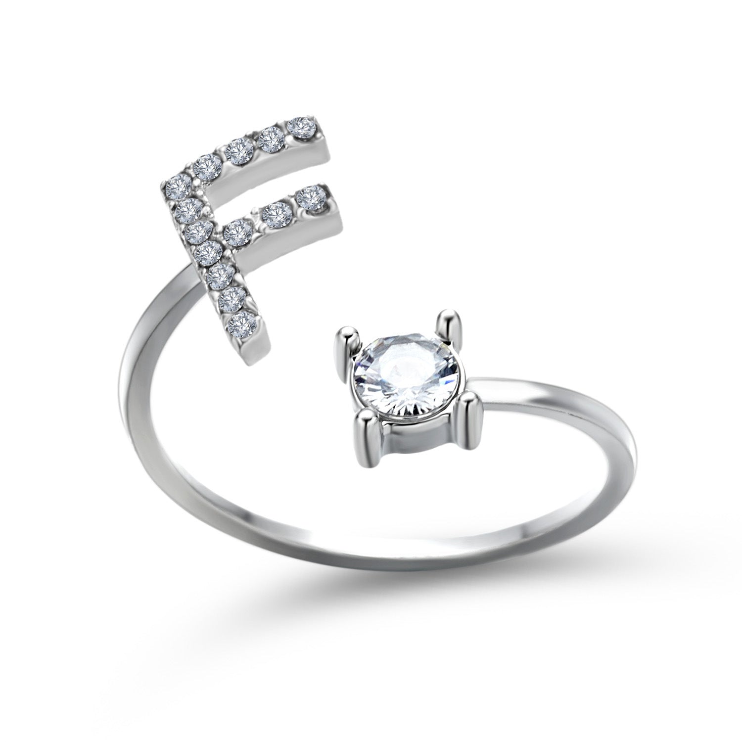 Adjustable 26 Initial Letter Ring – Simple & Elegant Fashion Jewelry for Women