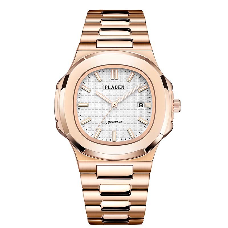 Luxury Waterproof Quartz Watch for Men – Classic Analog Wristwatch with Stainless Steel Band