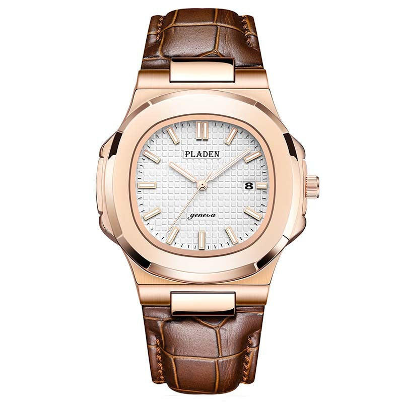 Luxury Waterproof Quartz Watch for Men – Classic Analog Wristwatch with Stainless Steel Band