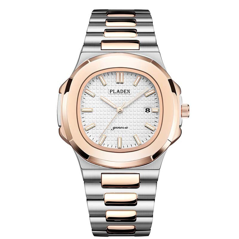 Luxury Waterproof Quartz Watch for Men – Classic Analog Wristwatch with Stainless Steel Band