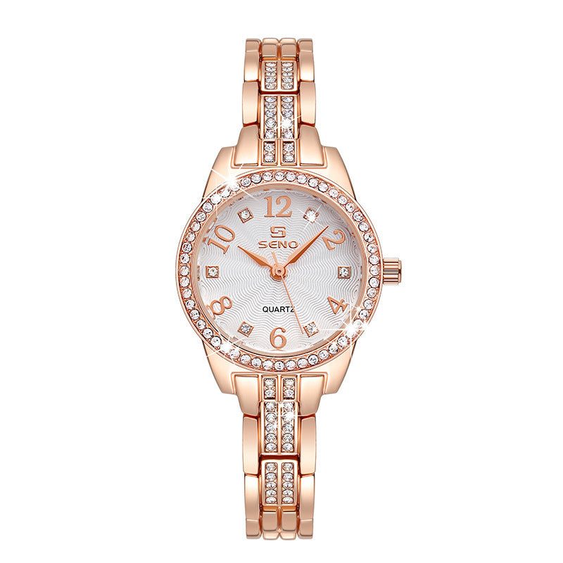 Elegant Women's Fashion Quartz Watch – Waterproof Jewelry Design with Buckle Strap