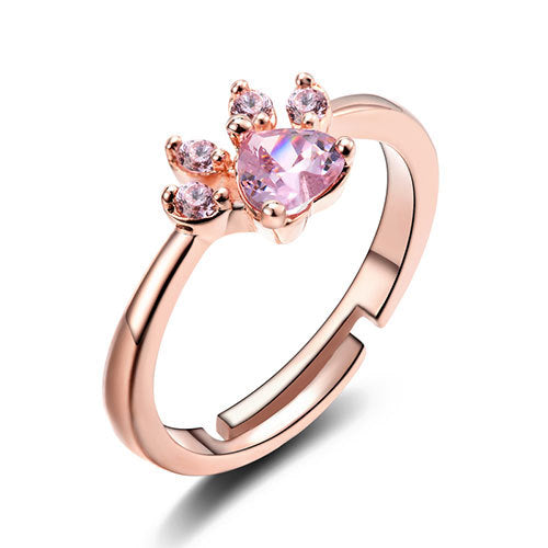 Animal Paw Ring Set – Cat, Bear & Dog Jewelry for Women