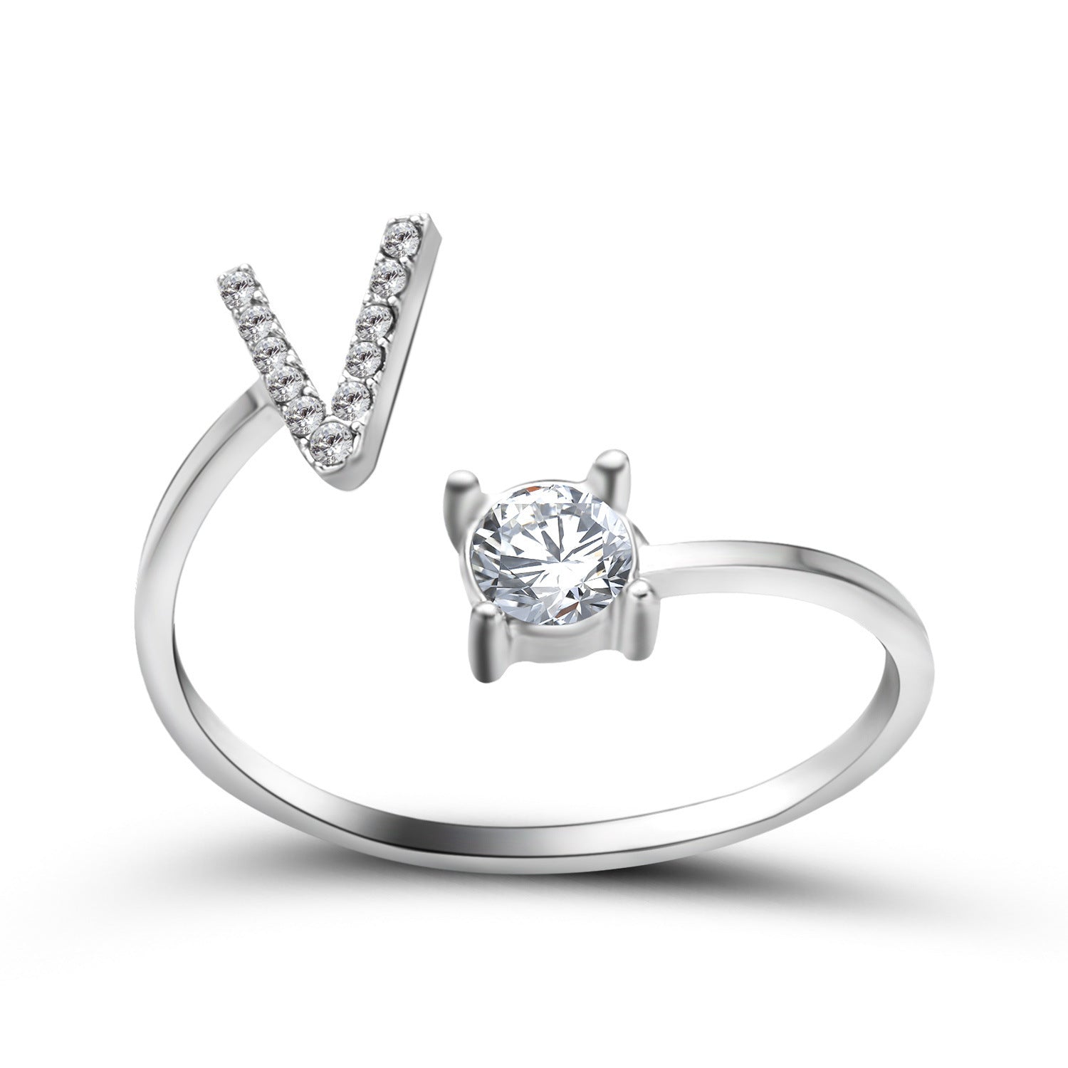 Adjustable 26 Initial Letter Ring – Simple & Elegant Fashion Jewelry for Women