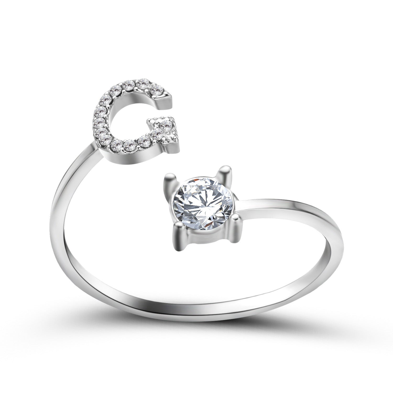 Adjustable 26 Initial Letter Ring – Simple & Elegant Fashion Jewelry for Women