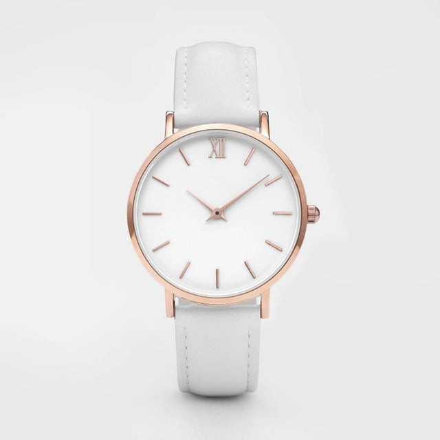Fashion Women’s Leather Quartz Watch – Elegant Ladies Wristwatch with Stylish Design