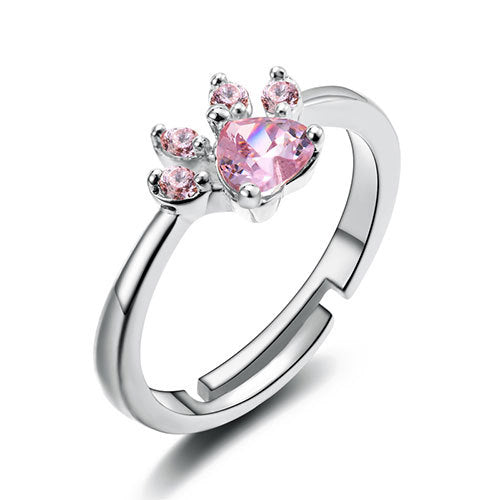 Animal Paw Ring Set – Cat, Bear & Dog Jewelry for Women