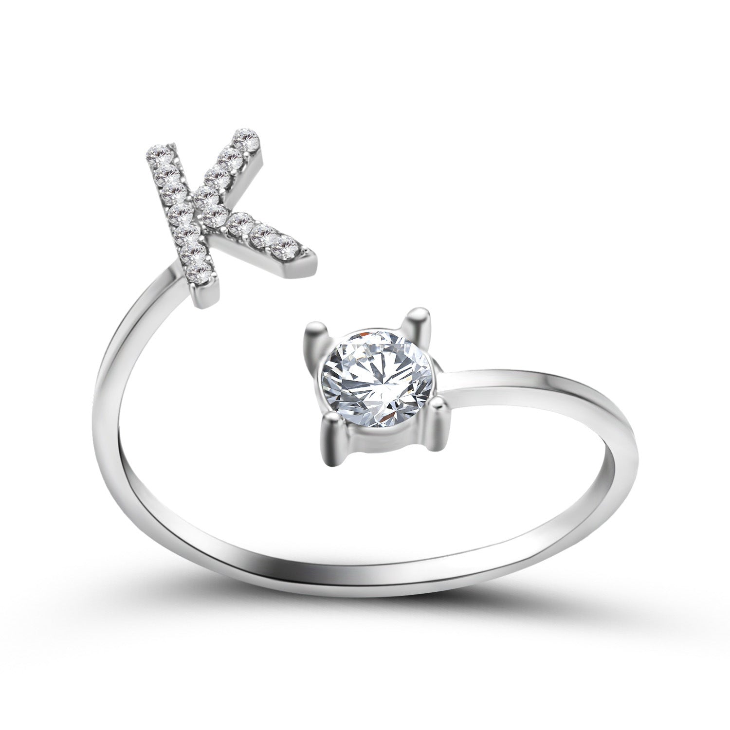 Adjustable 26 Initial Letter Ring – Simple & Elegant Fashion Jewelry for Women