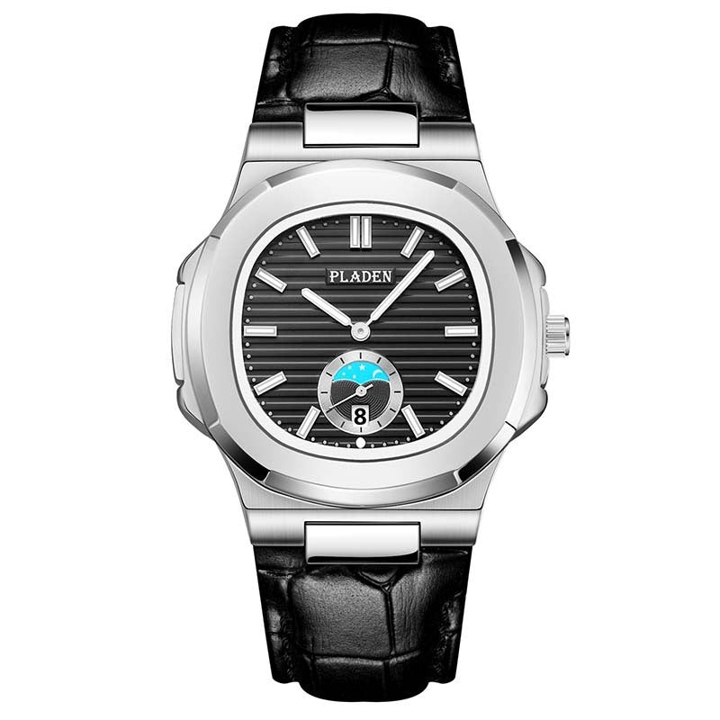 Luxury Waterproof Quartz Watch for Men – Classic Analog Wristwatch with Stainless Steel Band