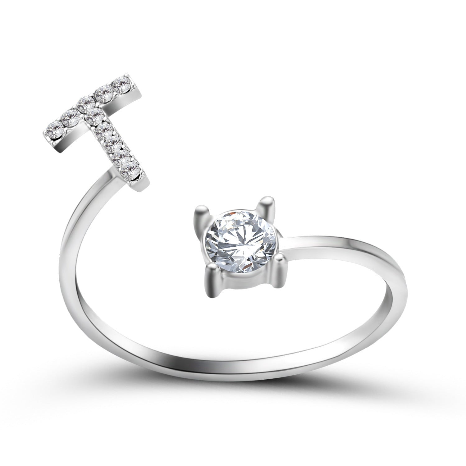 Adjustable 26 Initial Letter Ring – Simple & Elegant Fashion Jewelry for Women