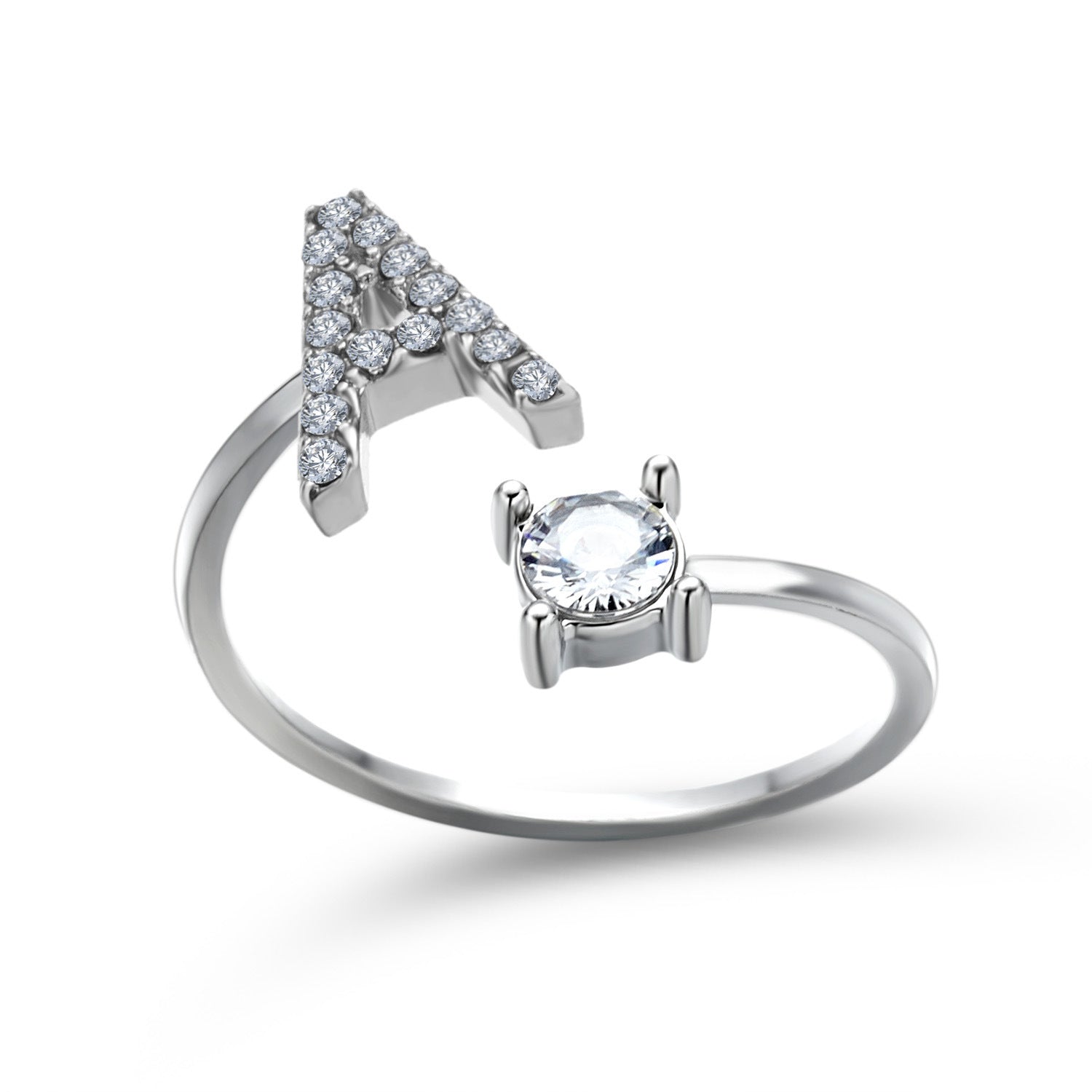 Adjustable 26 Initial Letter Ring – Simple & Elegant Fashion Jewelry for Women