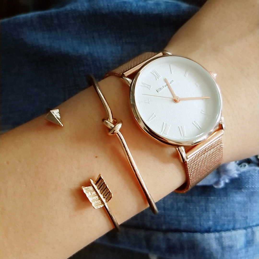 Women’s Vintage Cuff Bracelet – Arrow Knotted Adjustable Bangle Jewelry