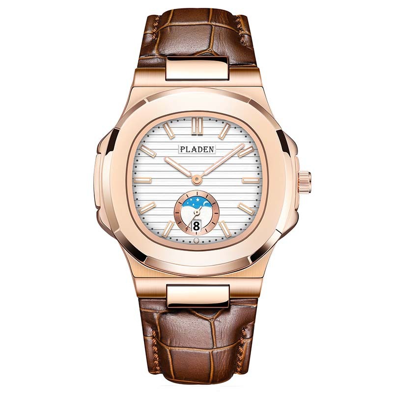 Luxury Waterproof Quartz Watch for Men – Classic Analog Wristwatch with Stainless Steel Band