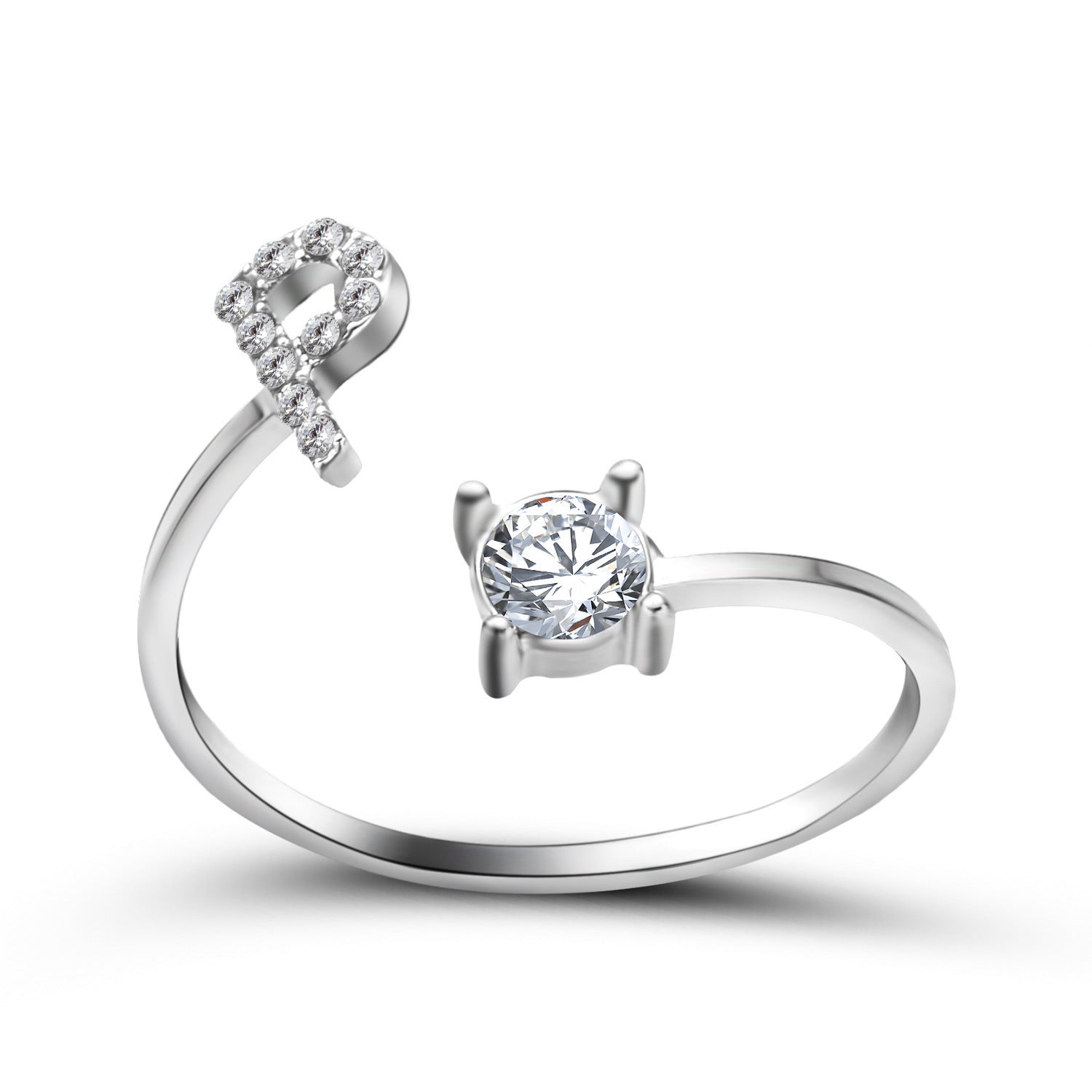 Adjustable 26 Initial Letter Ring – Simple & Elegant Fashion Jewelry for Women