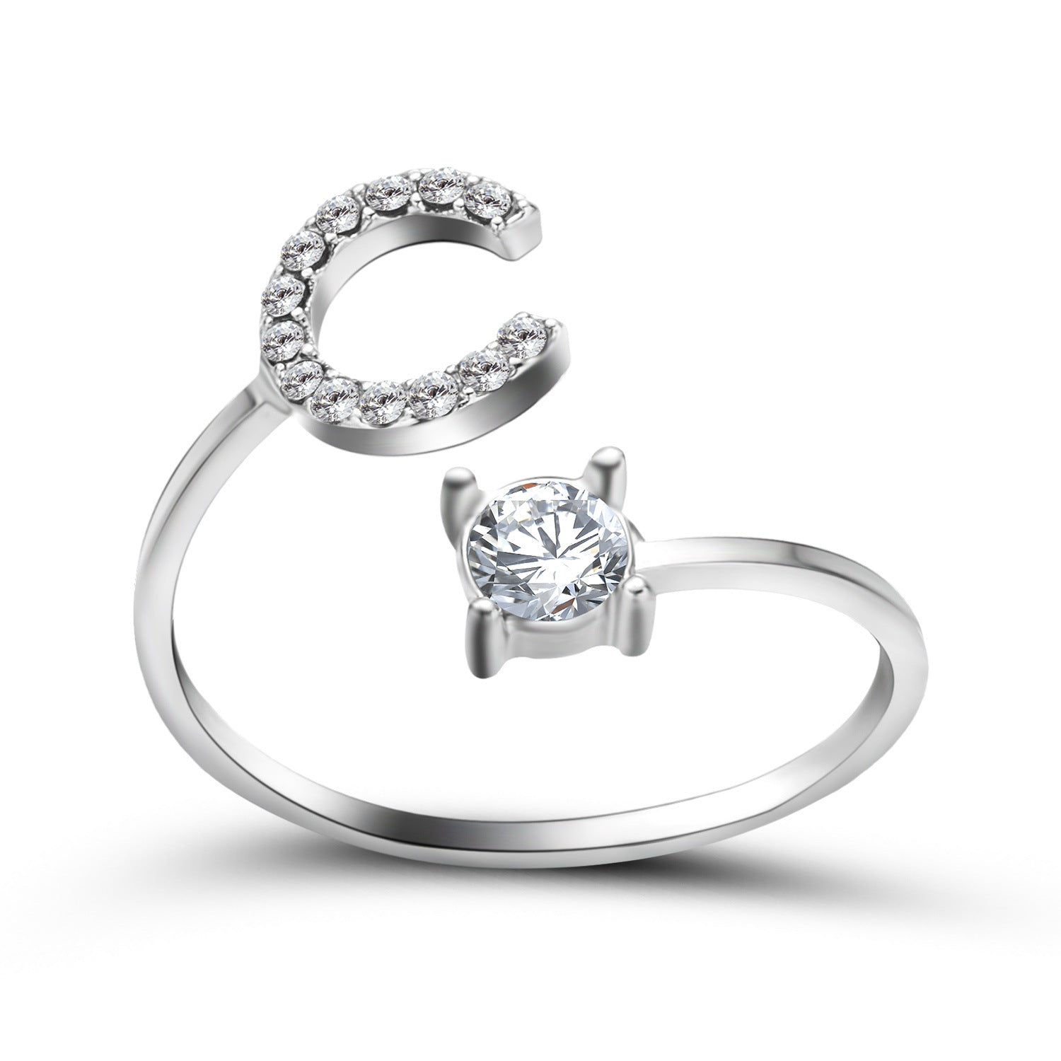 Adjustable 26 Initial Letter Ring – Simple & Elegant Fashion Jewelry for Women