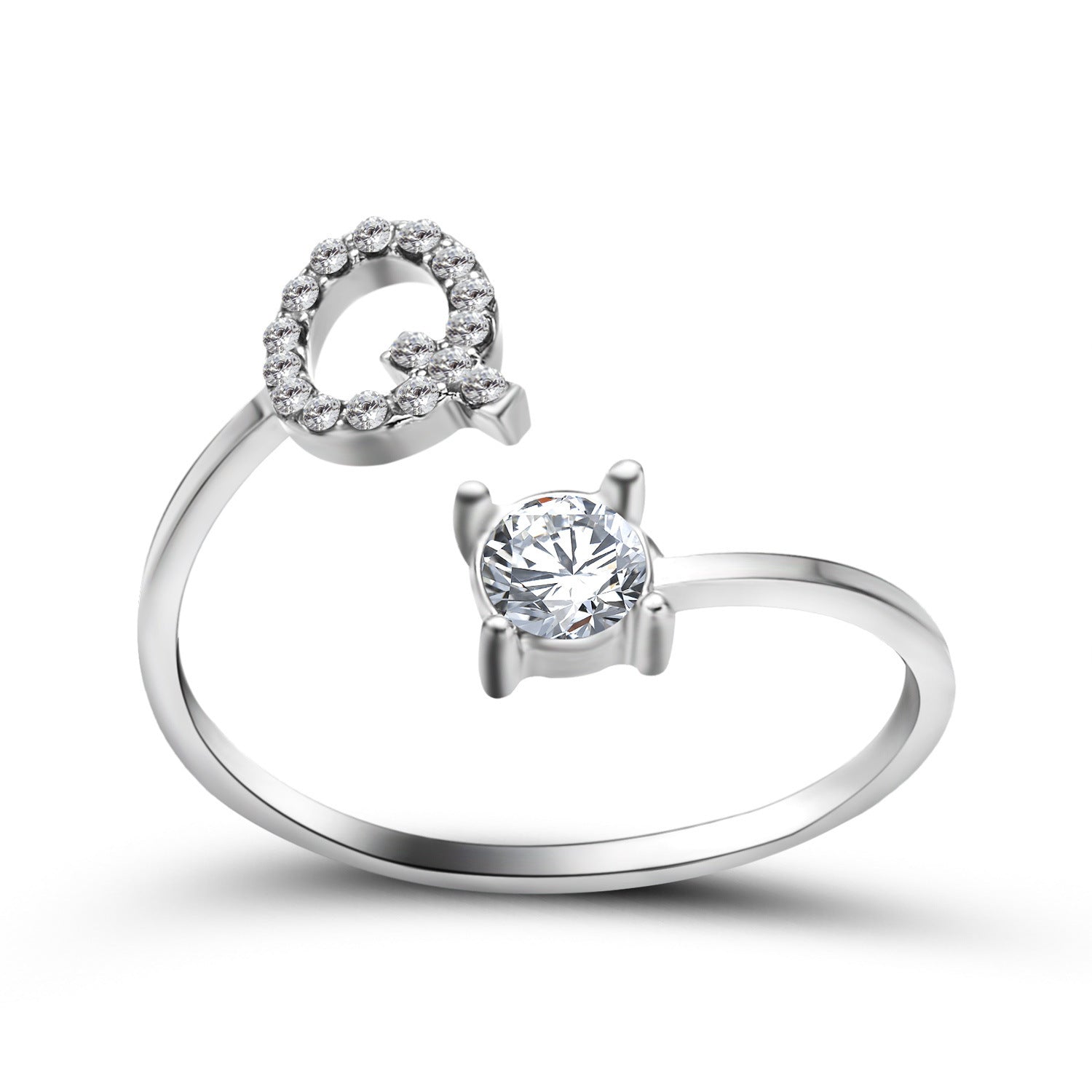 Adjustable 26 Initial Letter Ring – Simple & Elegant Fashion Jewelry for Women