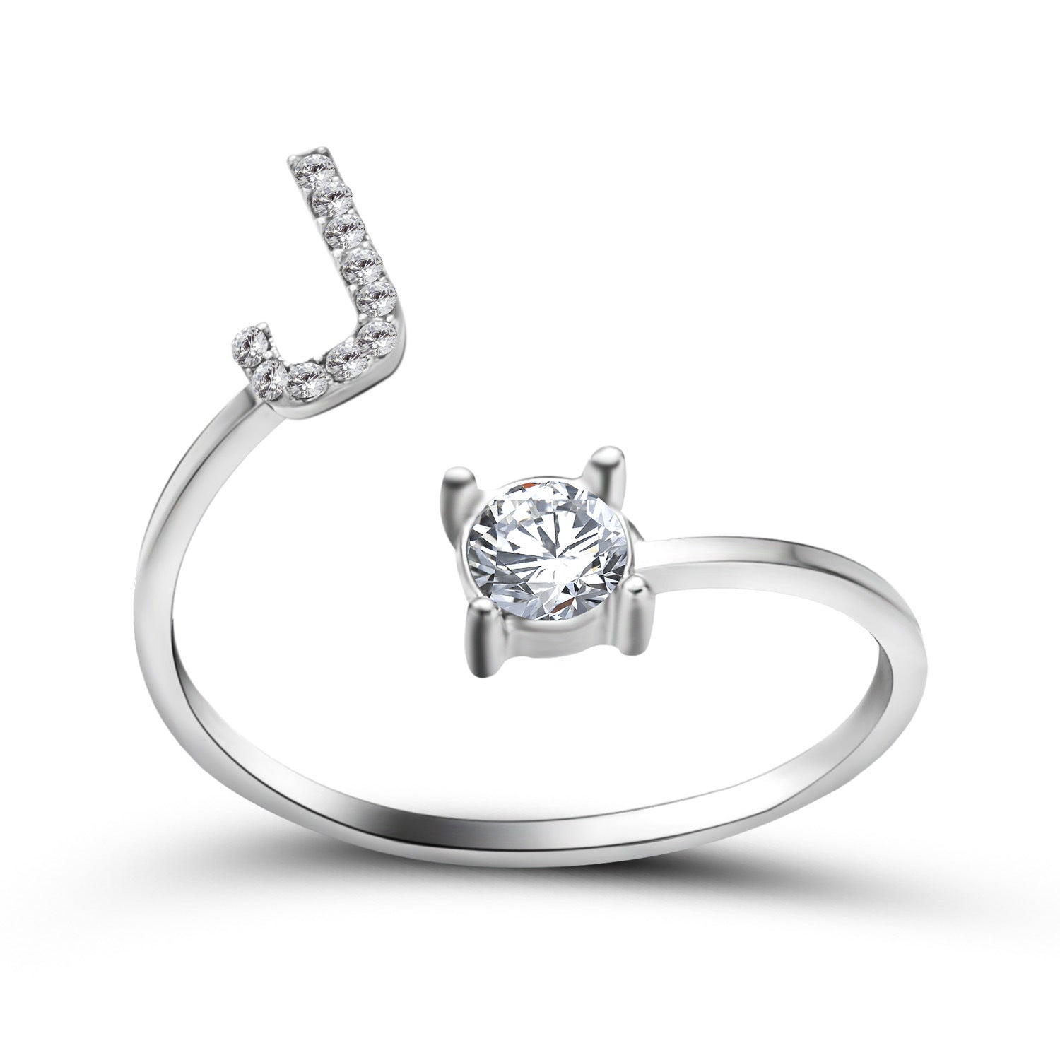 Adjustable 26 Initial Letter Ring – Simple & Elegant Fashion Jewelry for Women