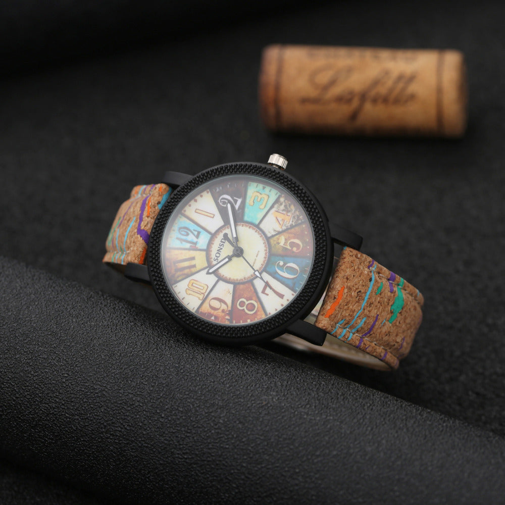 Casual Vintage Leather Women’s Quartz Wrist Watch – Stylish Gift Clock