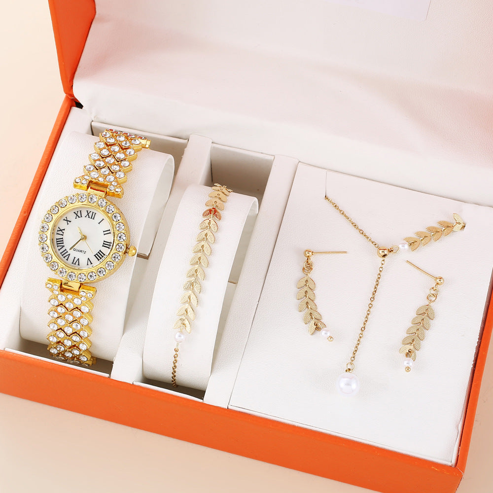 Diamond Women’s Watch – Luxury Fashion Rhinestone Quartz Bracelet Wristwatch
