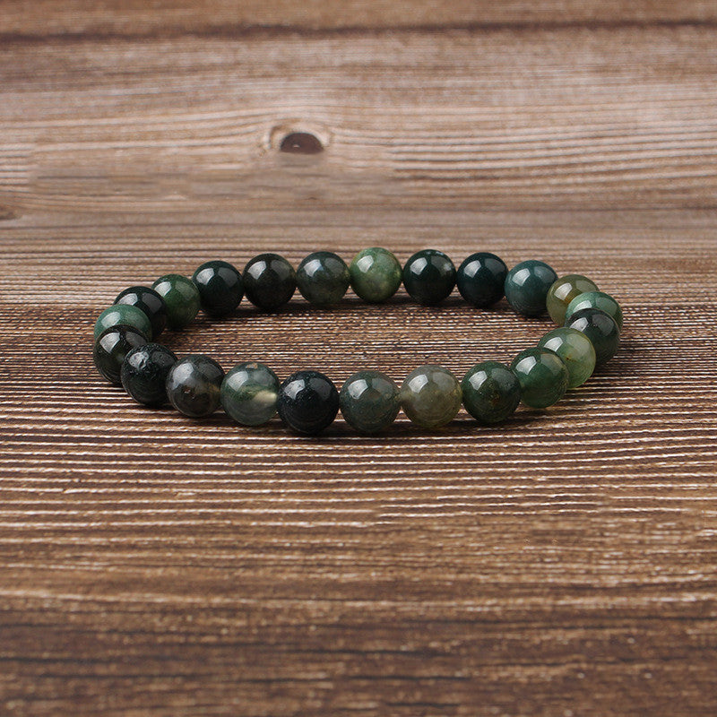 Natural Water Grass Agate Bracelet – Healing Stone Jewelry for Women & Men