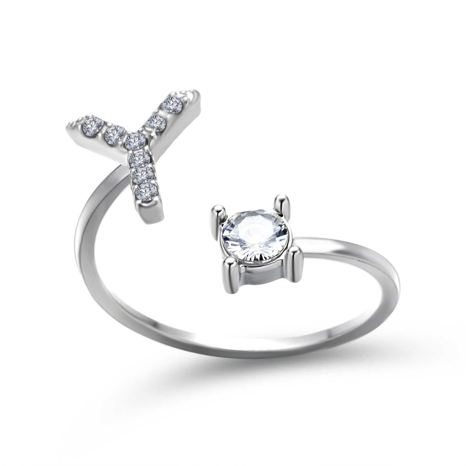 Adjustable 26 Initial Letter Ring – Simple & Elegant Fashion Jewelry for Women