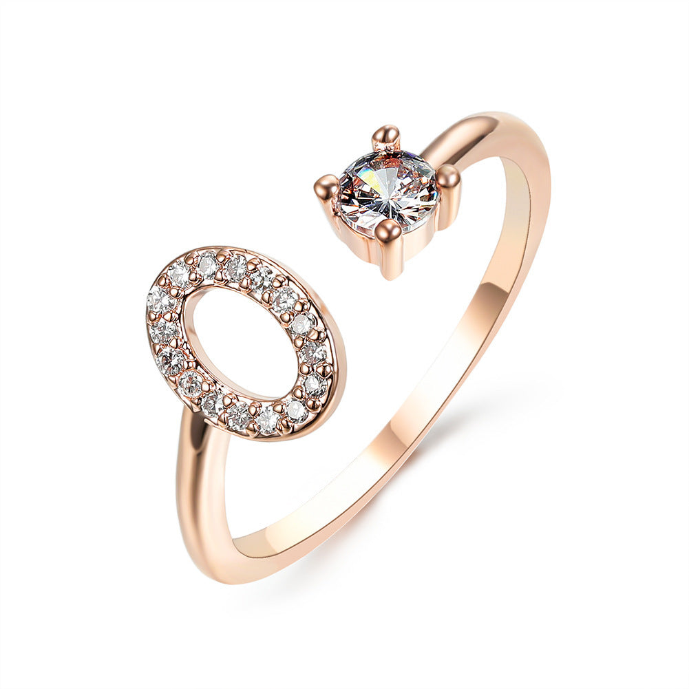 Adjustable 26 Initial Letter Ring – Simple & Elegant Fashion Jewelry for Women