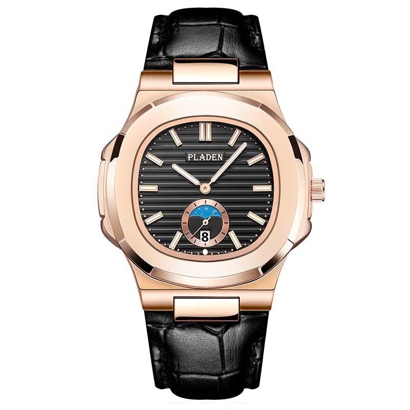 Luxury Waterproof Quartz Watch for Men – Classic Analog Wristwatch with Stainless Steel Band