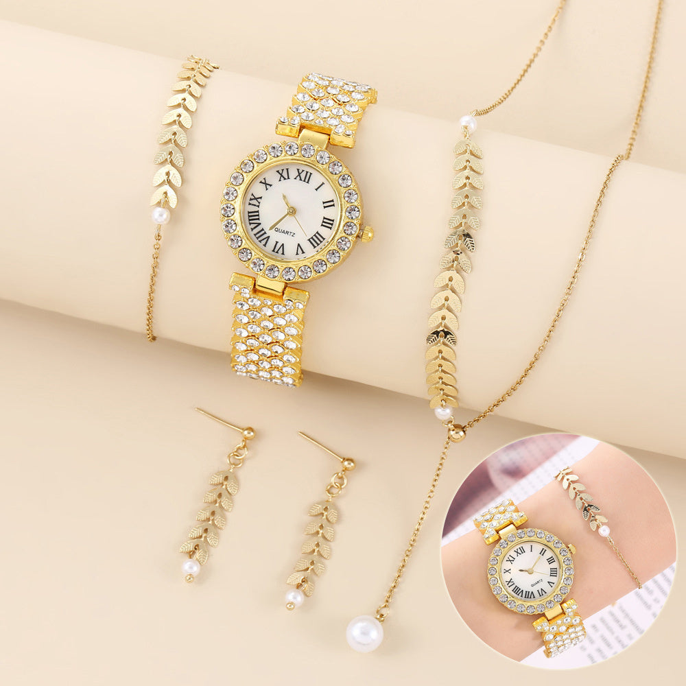 Diamond Women’s Watch – Luxury Fashion Rhinestone Quartz Bracelet Wristwatch