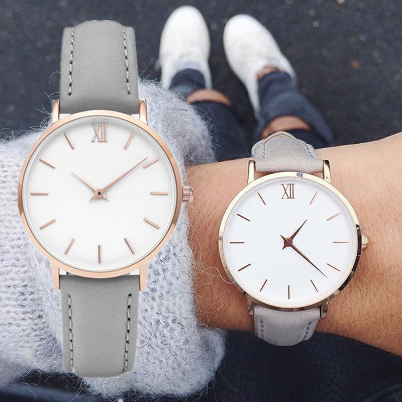 Fashion Women’s Leather Quartz Watch – Elegant Ladies Wristwatch with Stylish Design