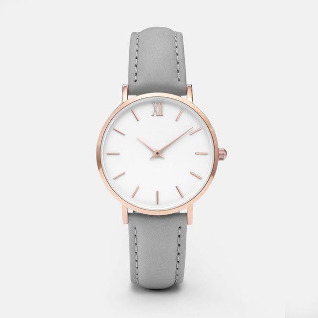 Fashion Women’s Leather Quartz Watch – Elegant Ladies Wristwatch with Stylish Design