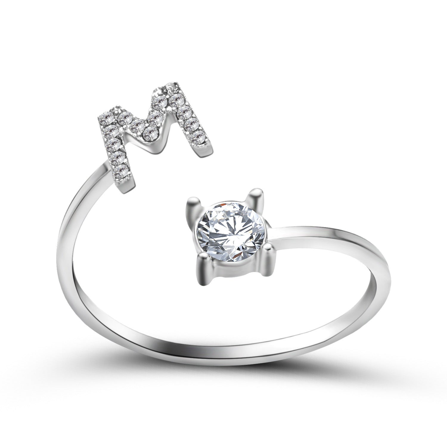 Adjustable 26 Initial Letter Ring – Simple & Elegant Fashion Jewelry for Women