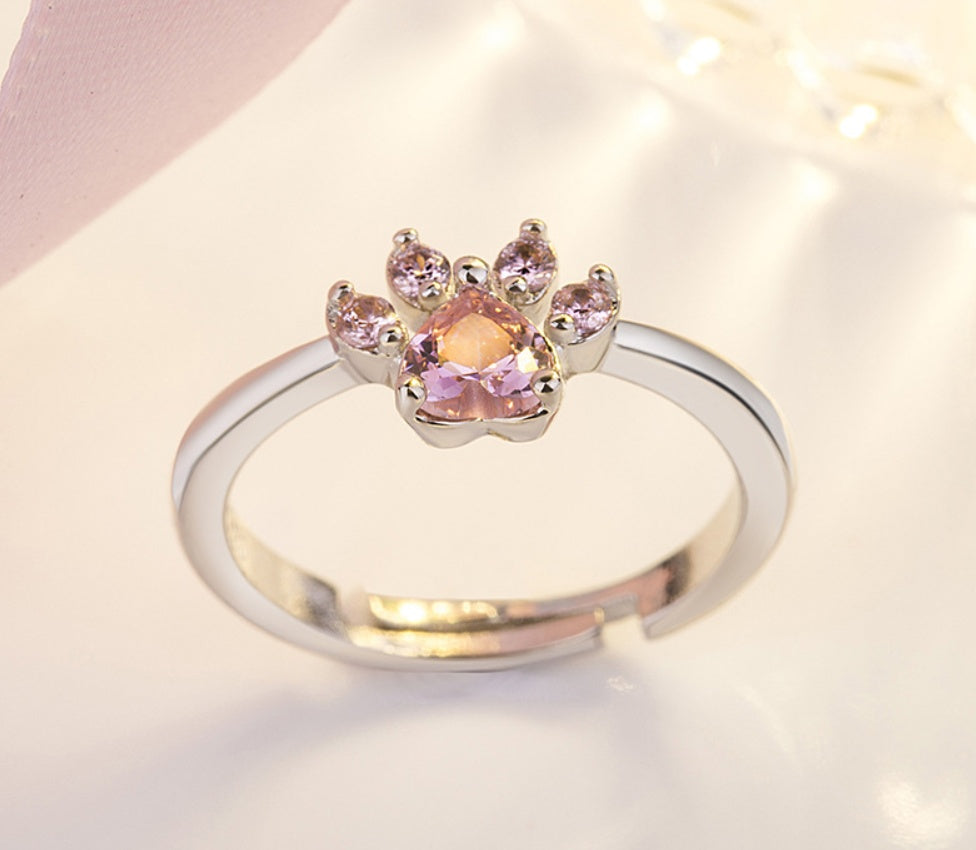 Animal Paw Ring Set – Cat, Bear & Dog Jewelry for Women
