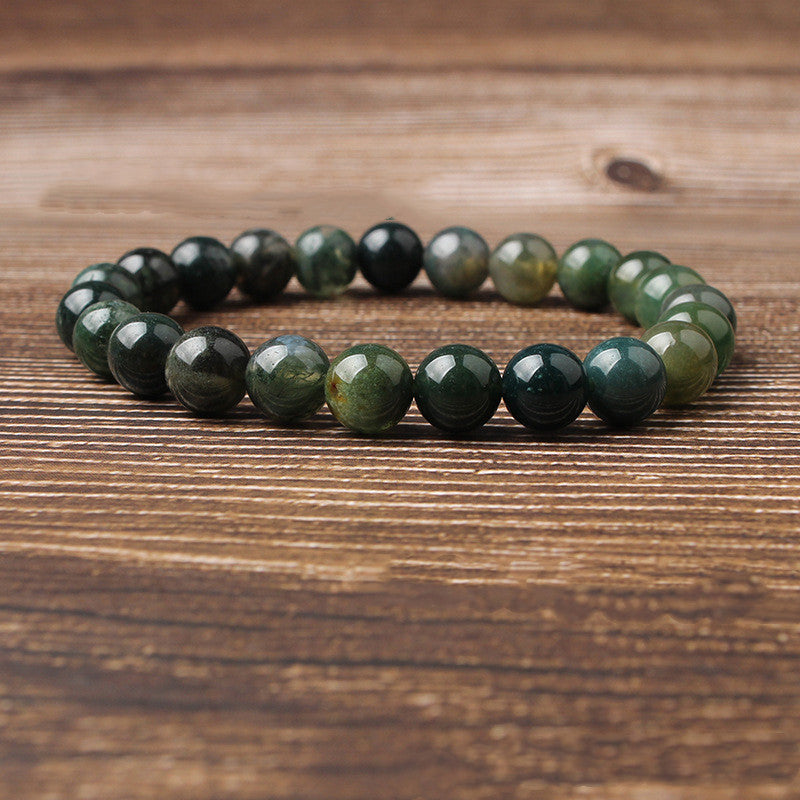Natural Water Grass Agate Bracelet – Healing Stone Jewelry for Women & Men
