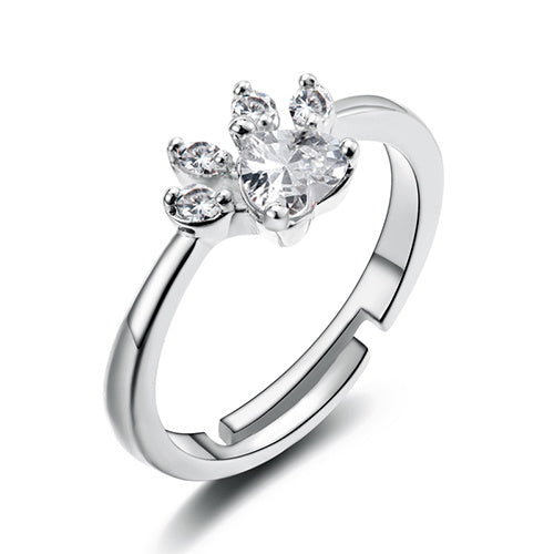 Animal Paw Ring Set – Cat, Bear & Dog Jewelry for Women