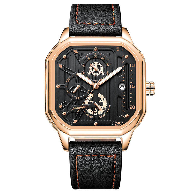 Multifunctional Men's Quartz Watch – Stylish Belt Strap Business Timepiece