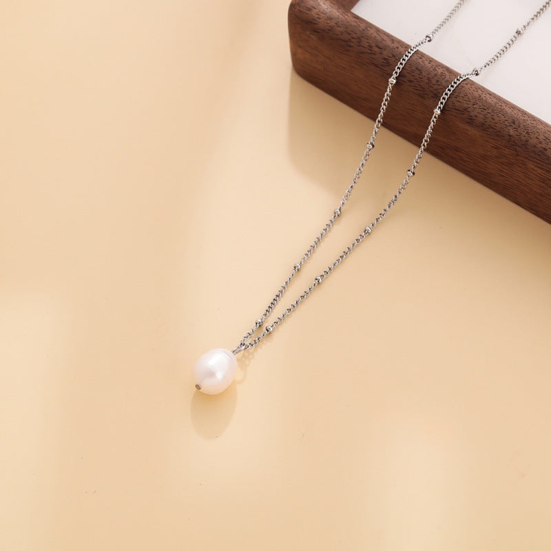 Elegant Natural Freshwater Pearl Pendant Necklace for Women – Classic Jewelry Gift