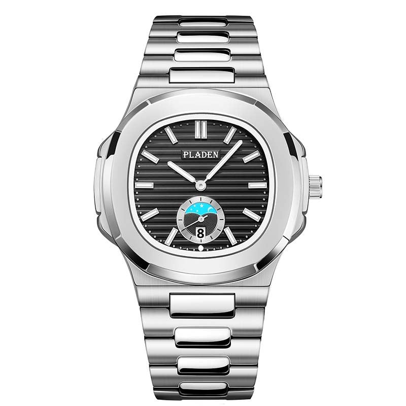 Luxury Waterproof Quartz Watch for Men – Classic Analog Wristwatch with Stainless Steel Band
