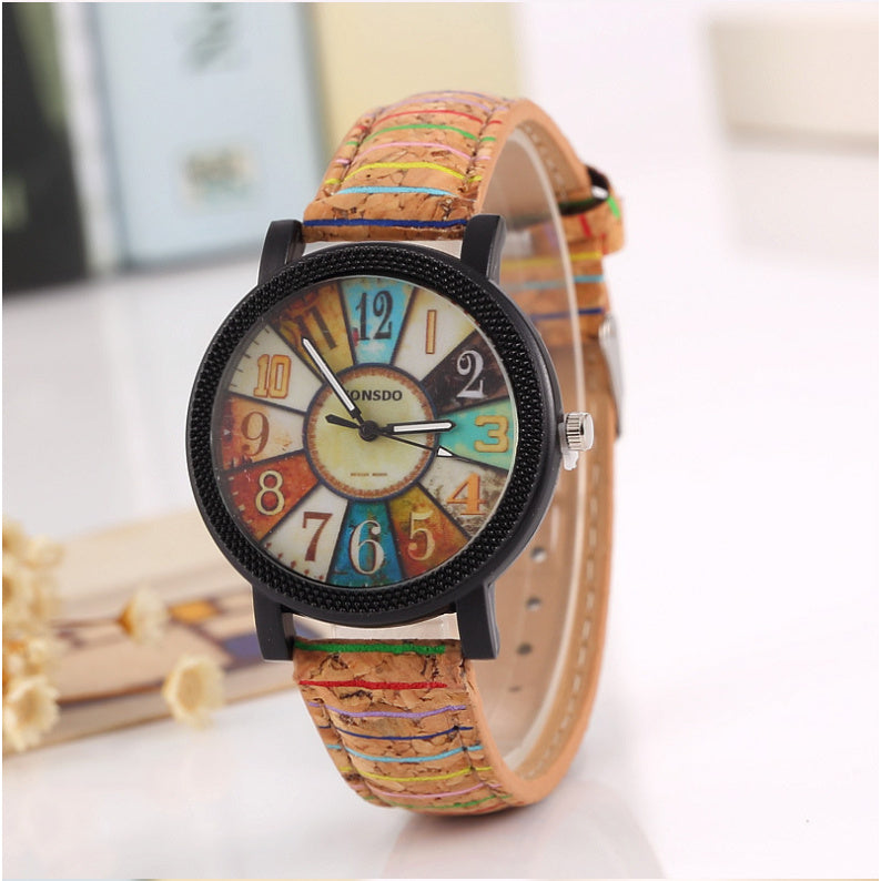 Casual Vintage Leather Women’s Quartz Wrist Watch – Stylish Gift Clock