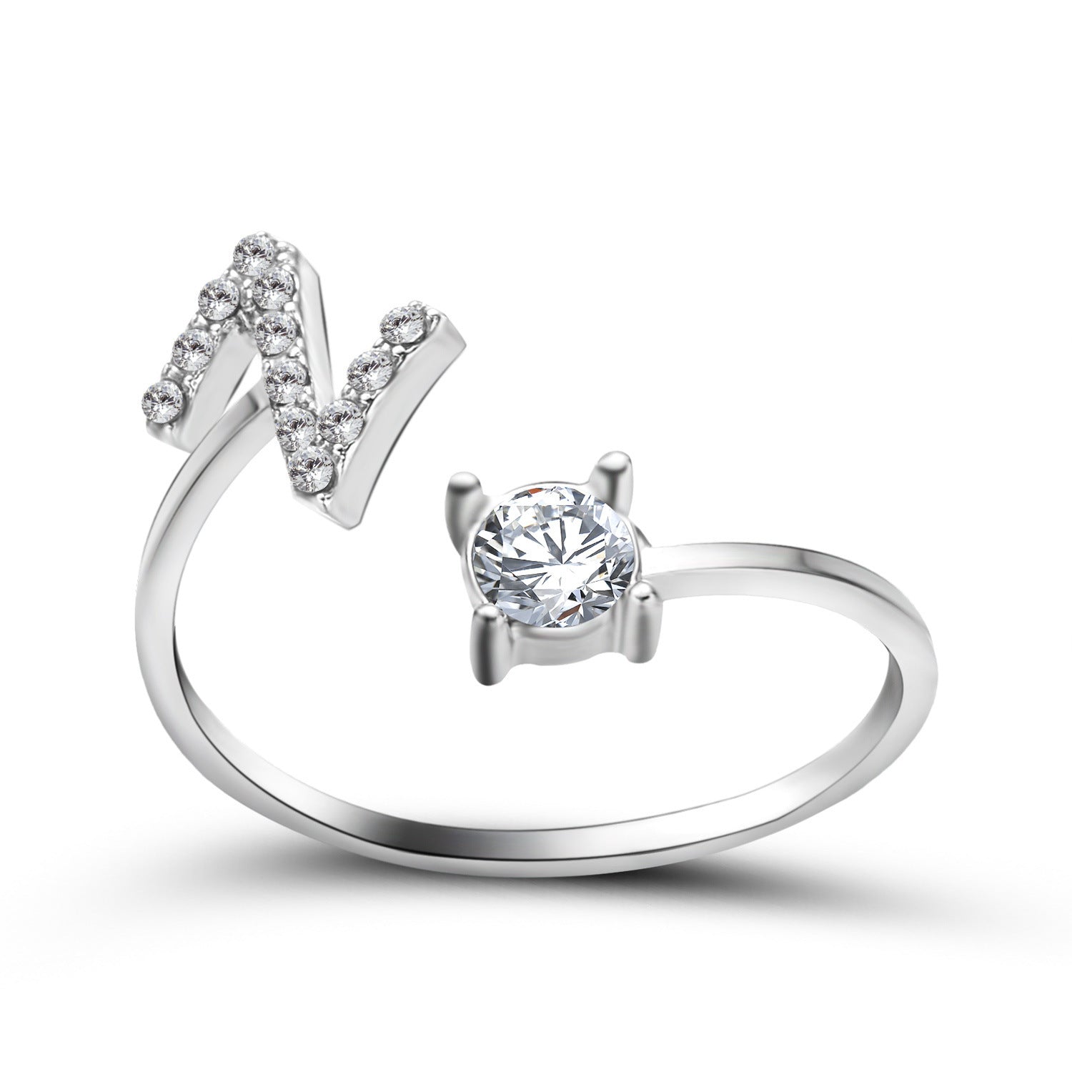 Adjustable 26 Initial Letter Ring – Simple & Elegant Fashion Jewelry for Women