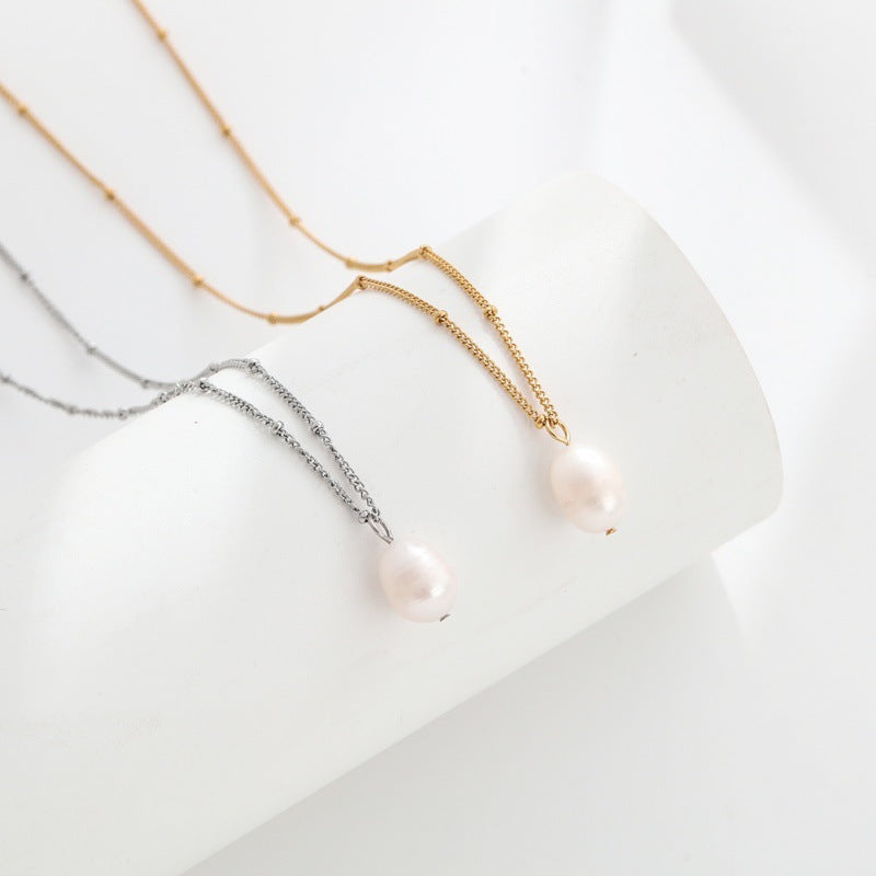 Elegant Natural Freshwater Pearl Pendant Necklace for Women – Classic Jewelry Gift