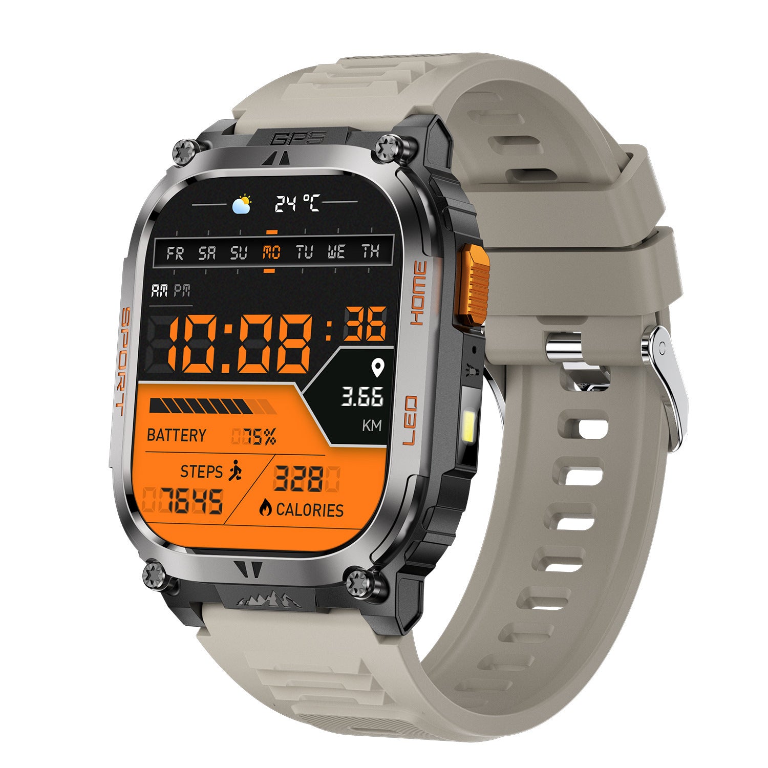 QX18 Smart Bracelet – GPS Positioning Sports Watch with LED Display & Health Monitoring