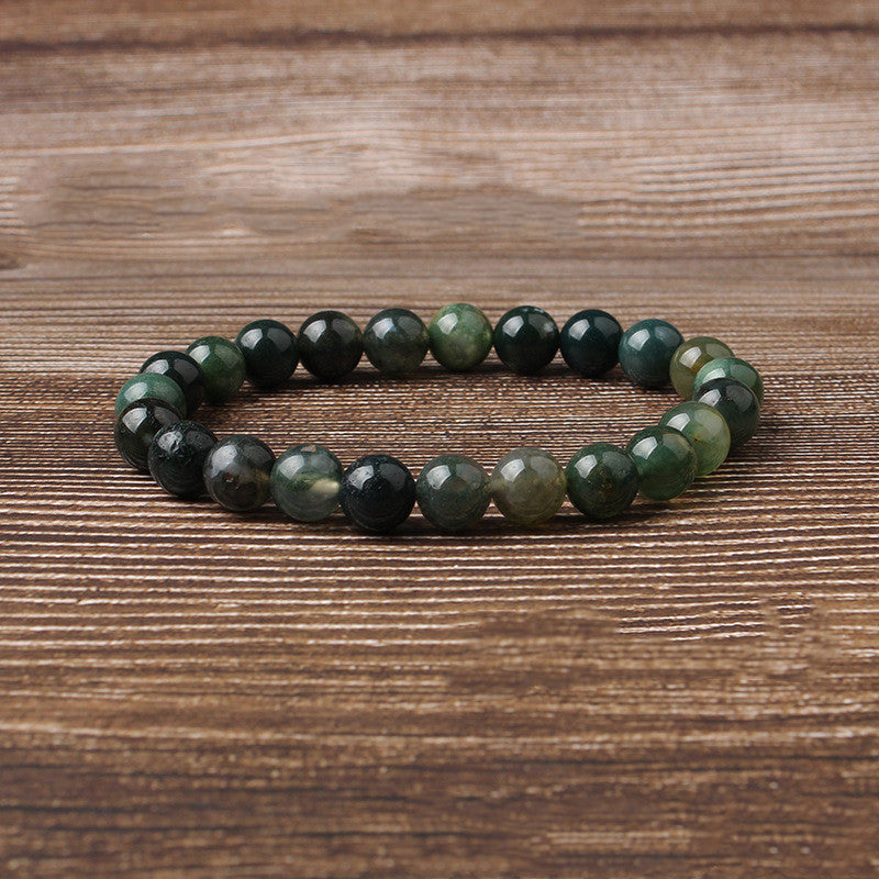 Natural Water Grass Agate Bracelet – Healing Stone Jewelry for Women & Men
